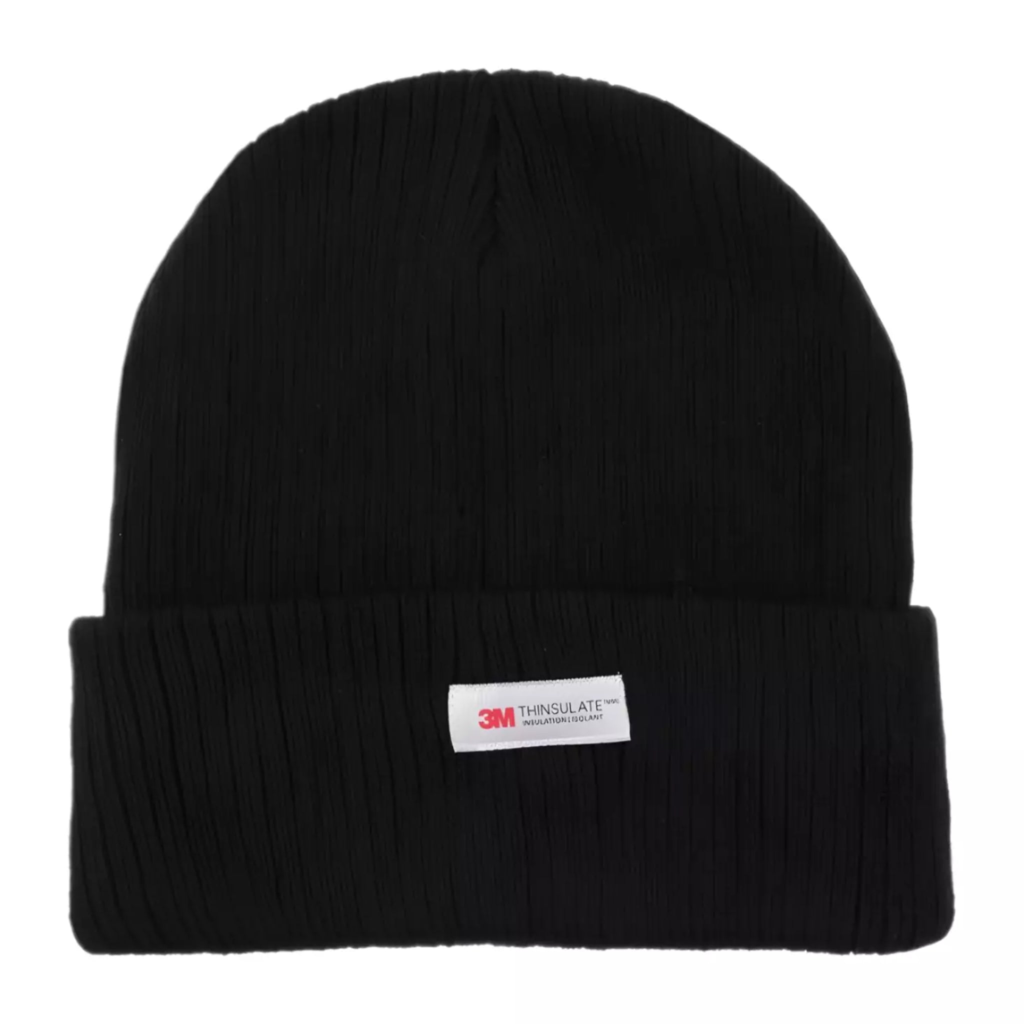 Men's Elite Heat Thinsulate black winter beanie hat with thermal insulation for cold weather warmth